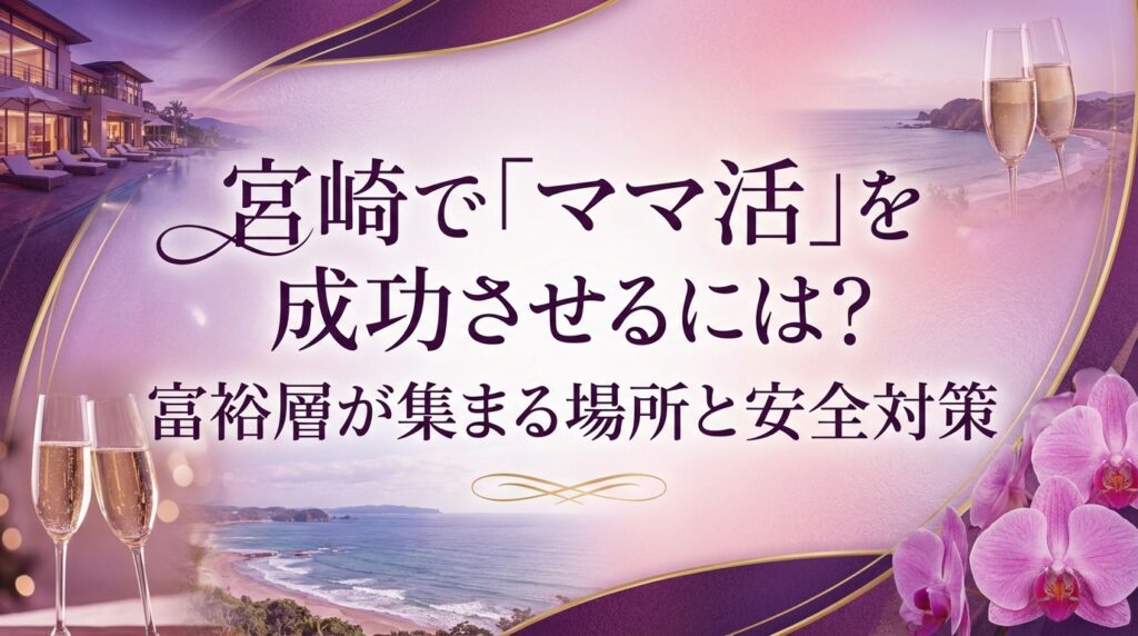 宮崎で「ママ活」を成功させるには？富裕層が集まる場所と安全対策