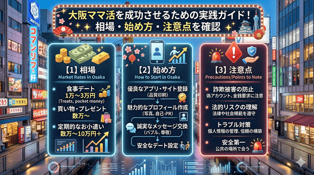大阪ママ活を成功させるための実践ガイド！相場・始め方・注意点を確認