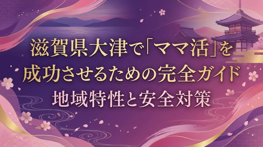 滋賀県大津で「ママ活」を成功させるための完全ガイド地域特性と安全対策