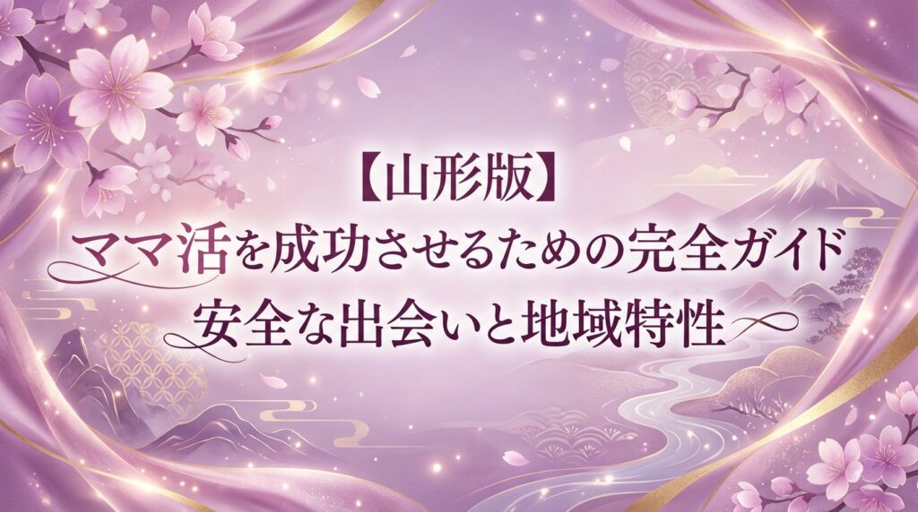 【山形版】ママ活を成功させるための完全ガイド安全な出会いと地域特性