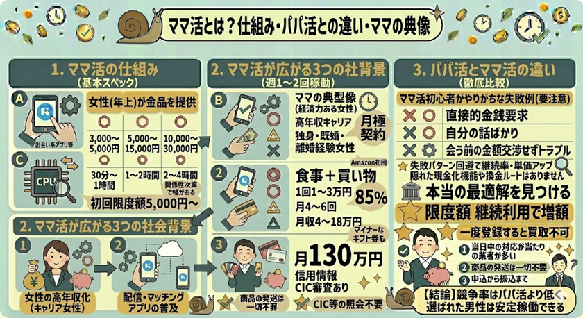 ママ活とは？仕組み・パパ活との違い・ママの典型像