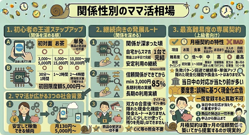 関係性別のママ活相場