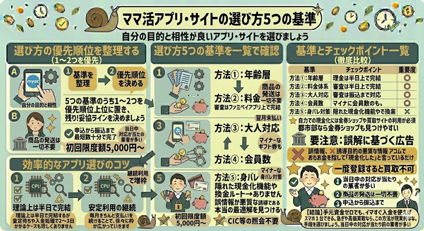 ママ活アプリ・サイトの選び方5つの基準