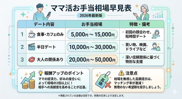 ママ活の相場はどれくらい?【結論】