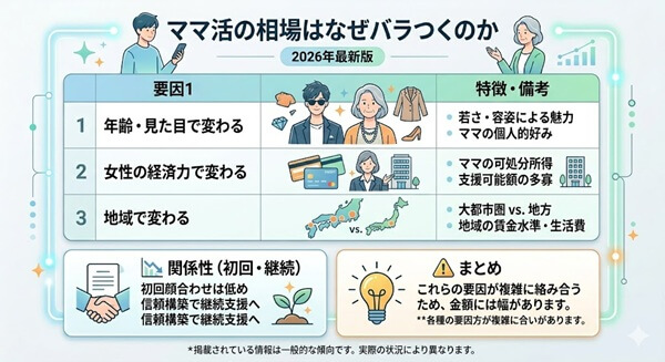 ママ活の相場はなぜバラつくのか