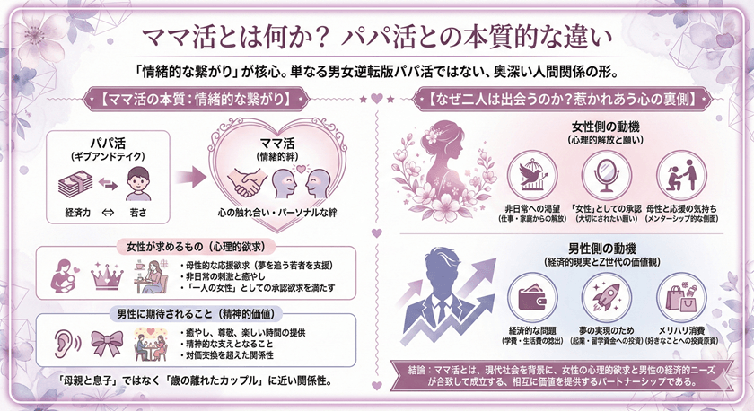 ママ活とは何か? パパ活との本質的な違い